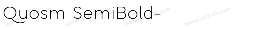 Quosm SemiBold字体转换